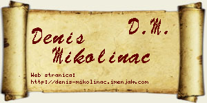 Denis Mikolinac vizit kartica